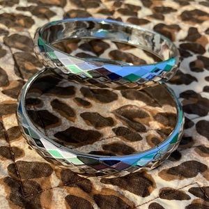 Clearance! Boho Chic 2 Silver Bangles